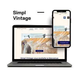 Représentation du site web affiché sur un ordinateur et un smartphone